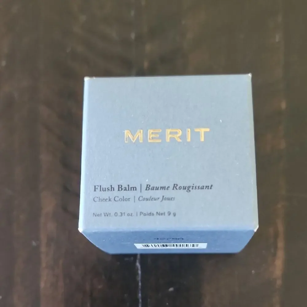 MERIT BEAUTY Flush Balm Creamy Blush & Lip Tint Shade Le Bonbon Pink Full Size